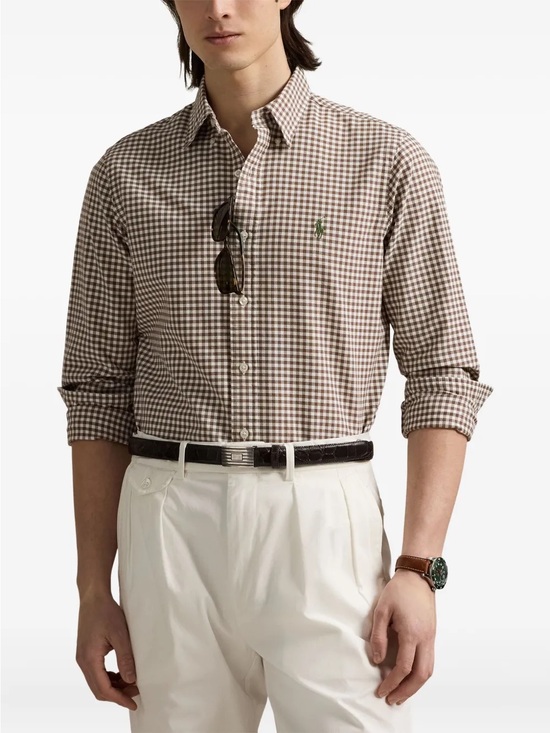Ralph Lauren Other - Ralph Lauren Brown and White Gingham Button-Down Shirt